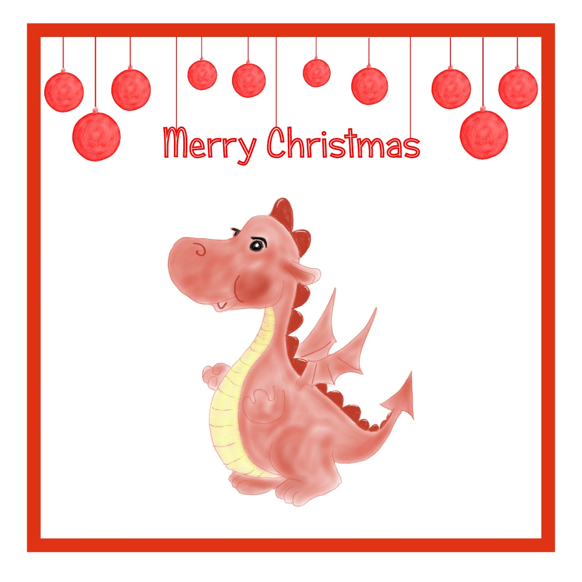 Dragon Christmas Cards Pack of 6