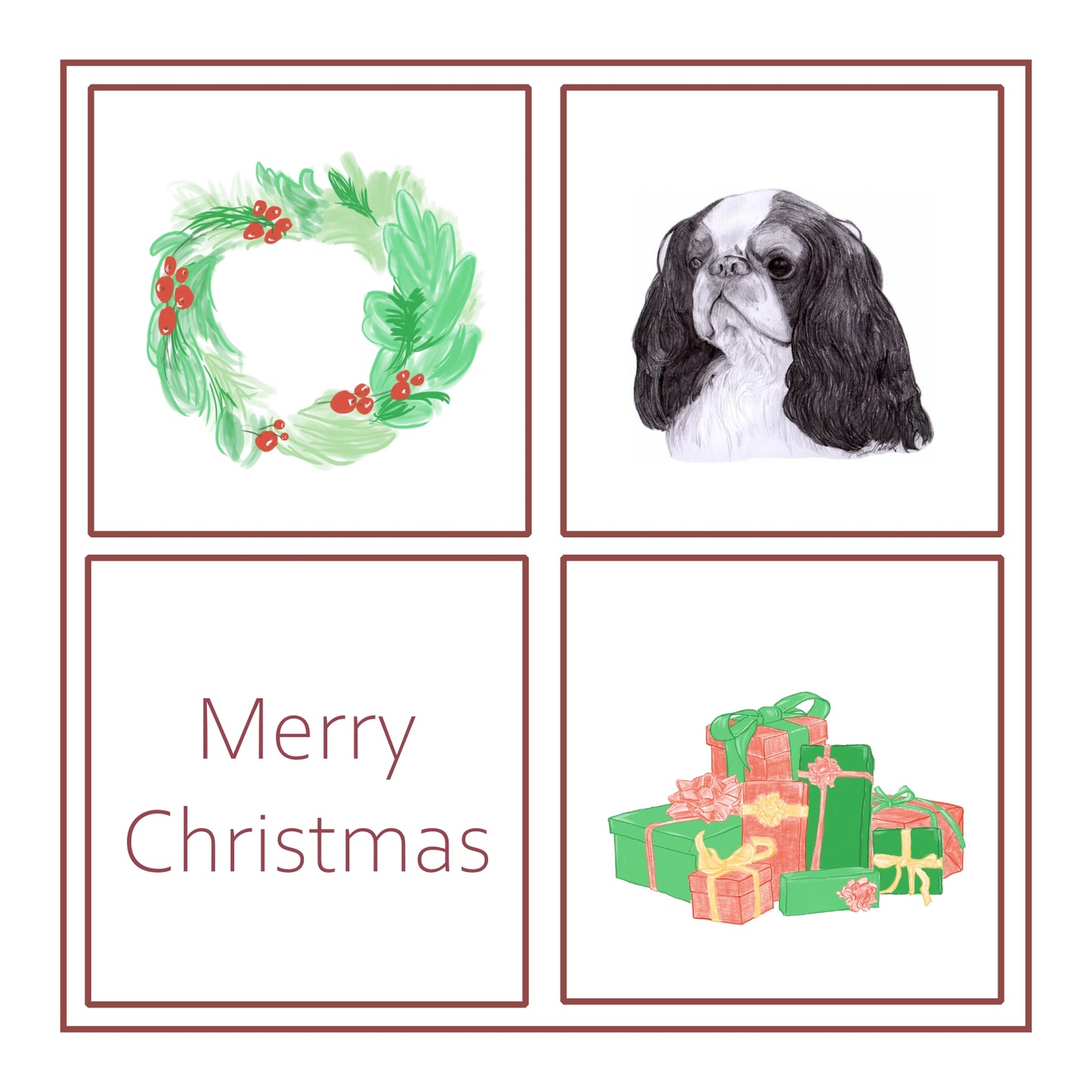 King Charles Spaniel Christmas Card Choice of 3