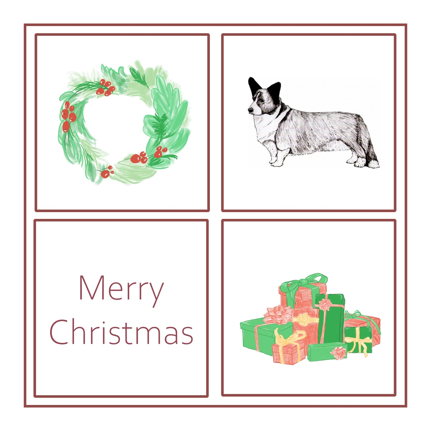 Cardigan Welsh Corgi Christmas Card Choice of 3