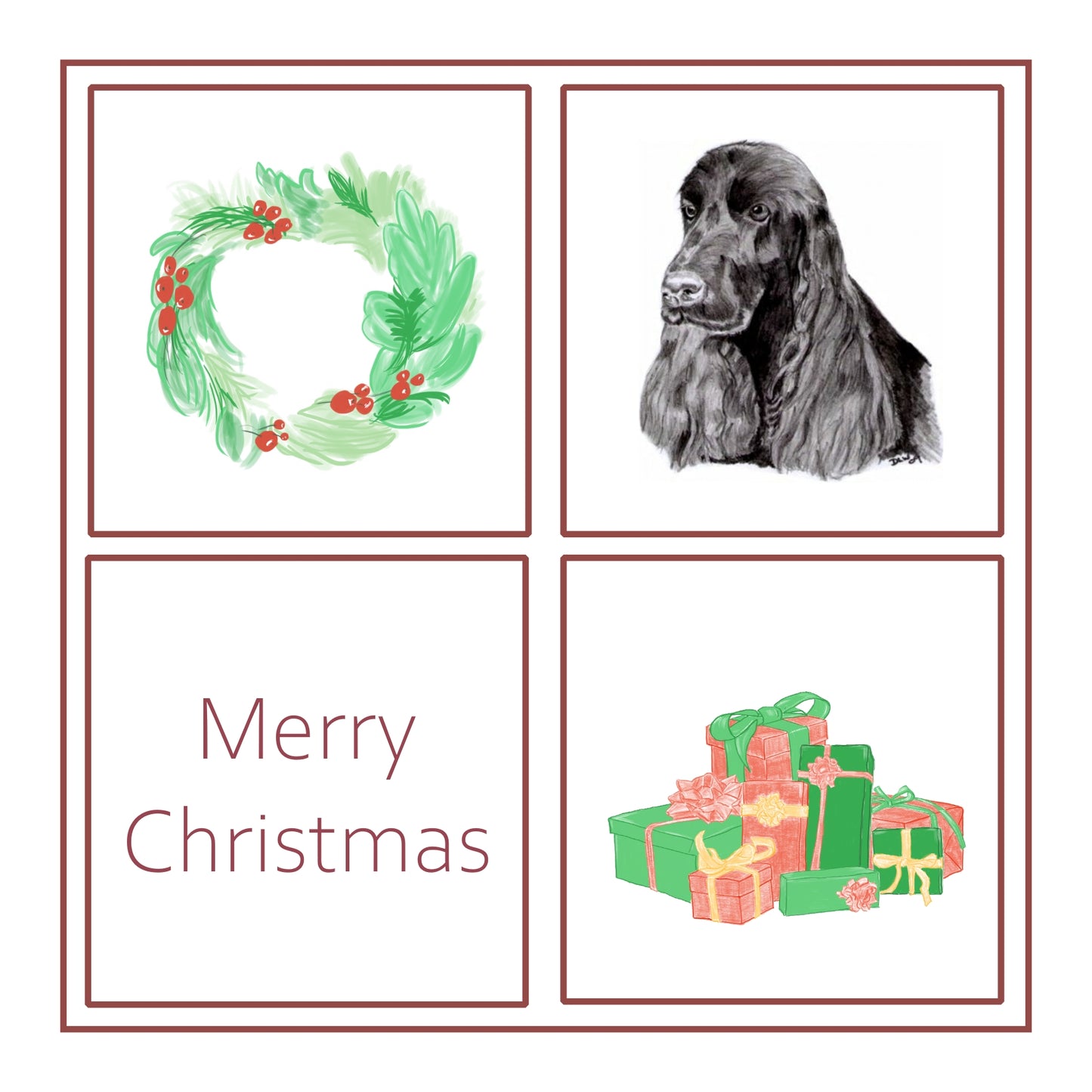 Cocker Spaniel Christmas Card Choice of 3