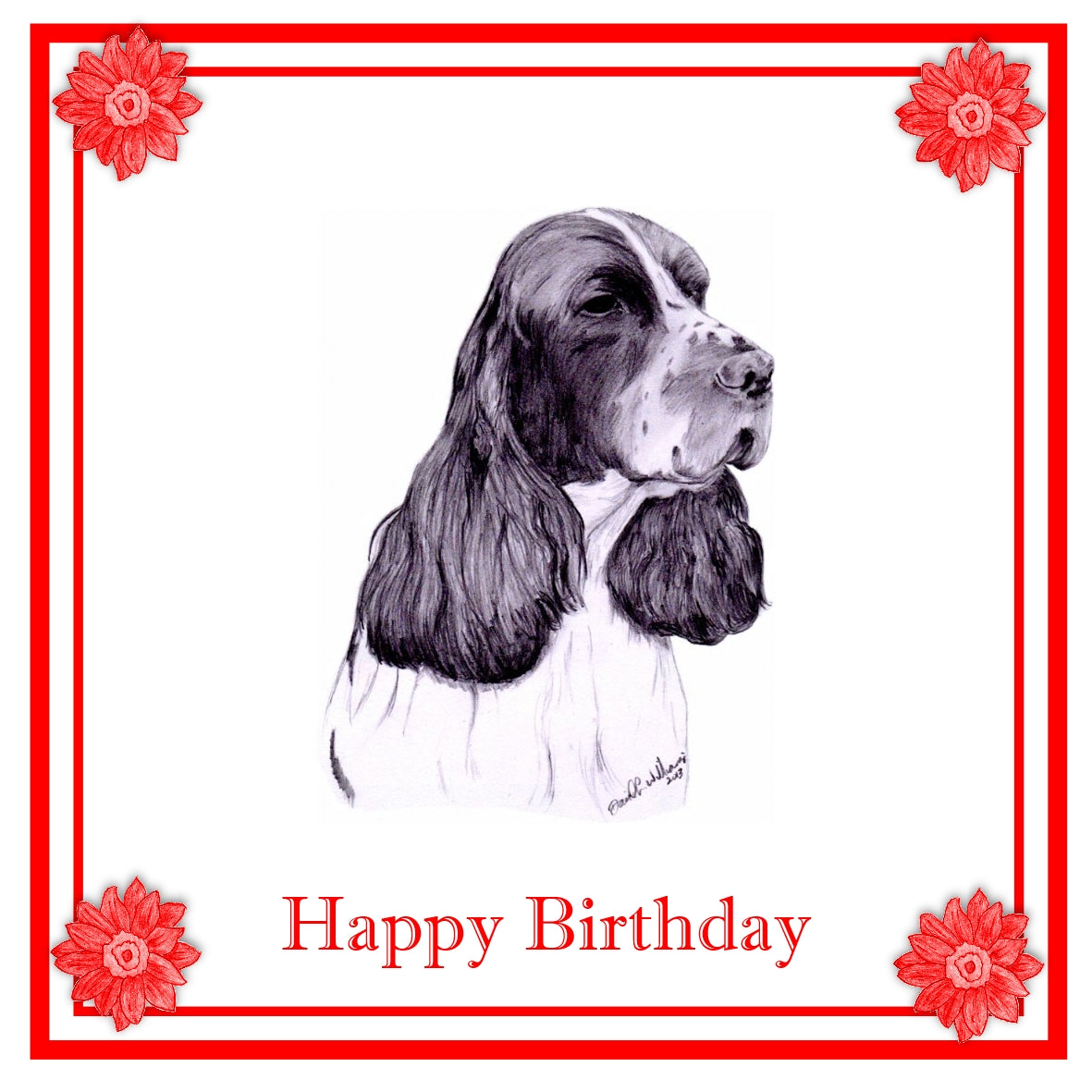 English Springer Spaniel Greeting Card Choice of 6 Designs BIRTHDAY, THINKING OF YOU, BLANK
