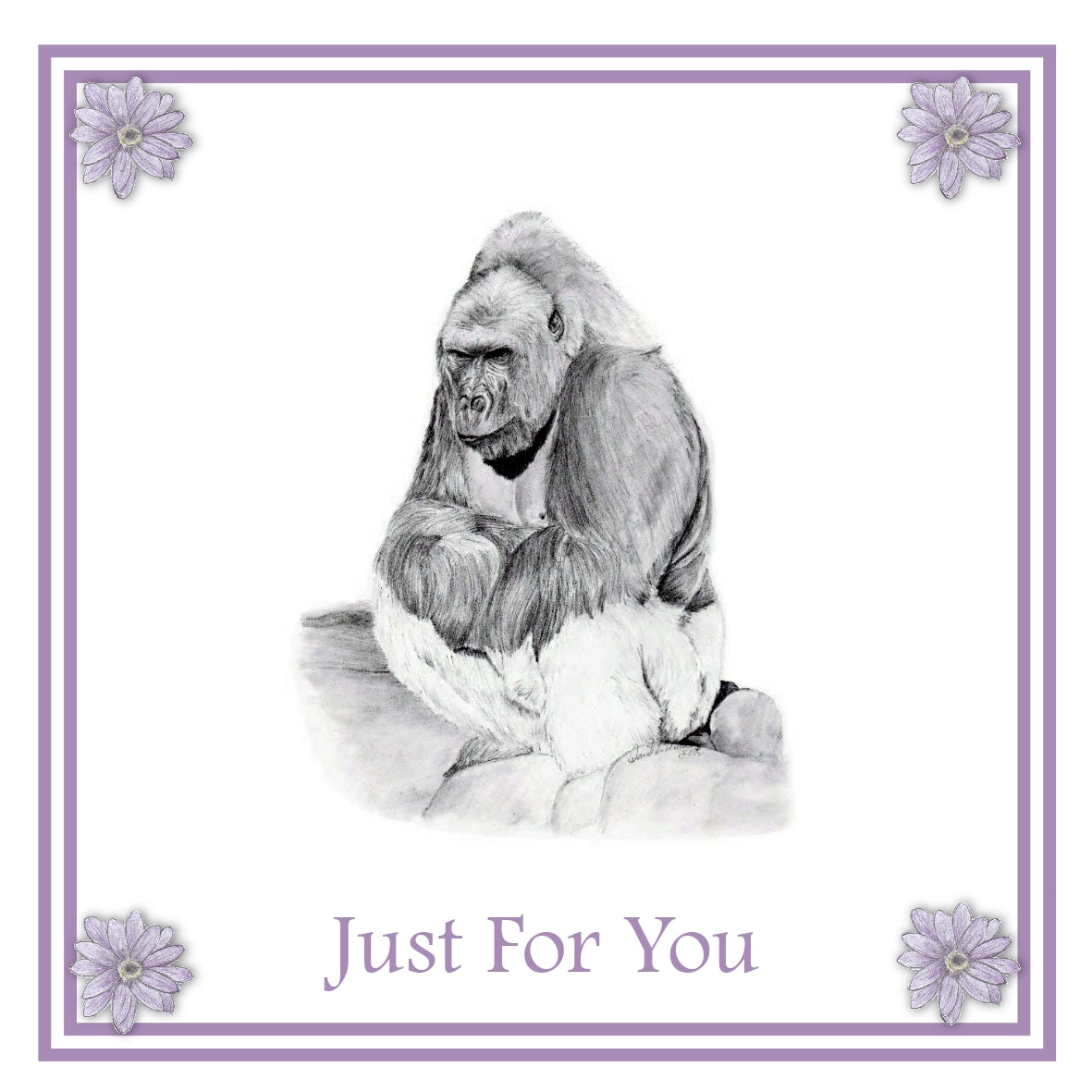 Gorilla Greeting Card Choice of 6 Designs BIRTHDAY, THINKING OF YOU, BLANK