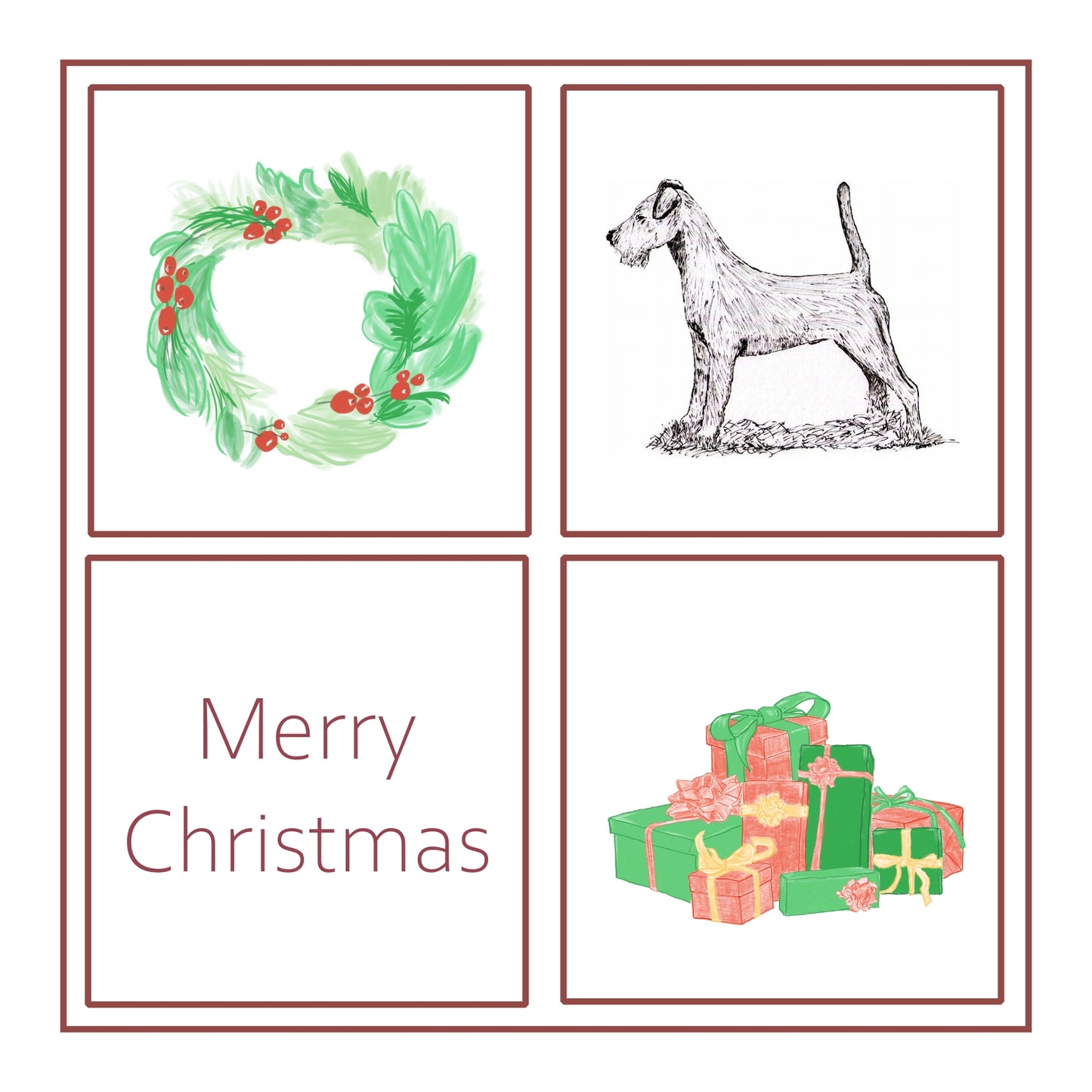 Irish Terrier Christmas Card Choice of 3