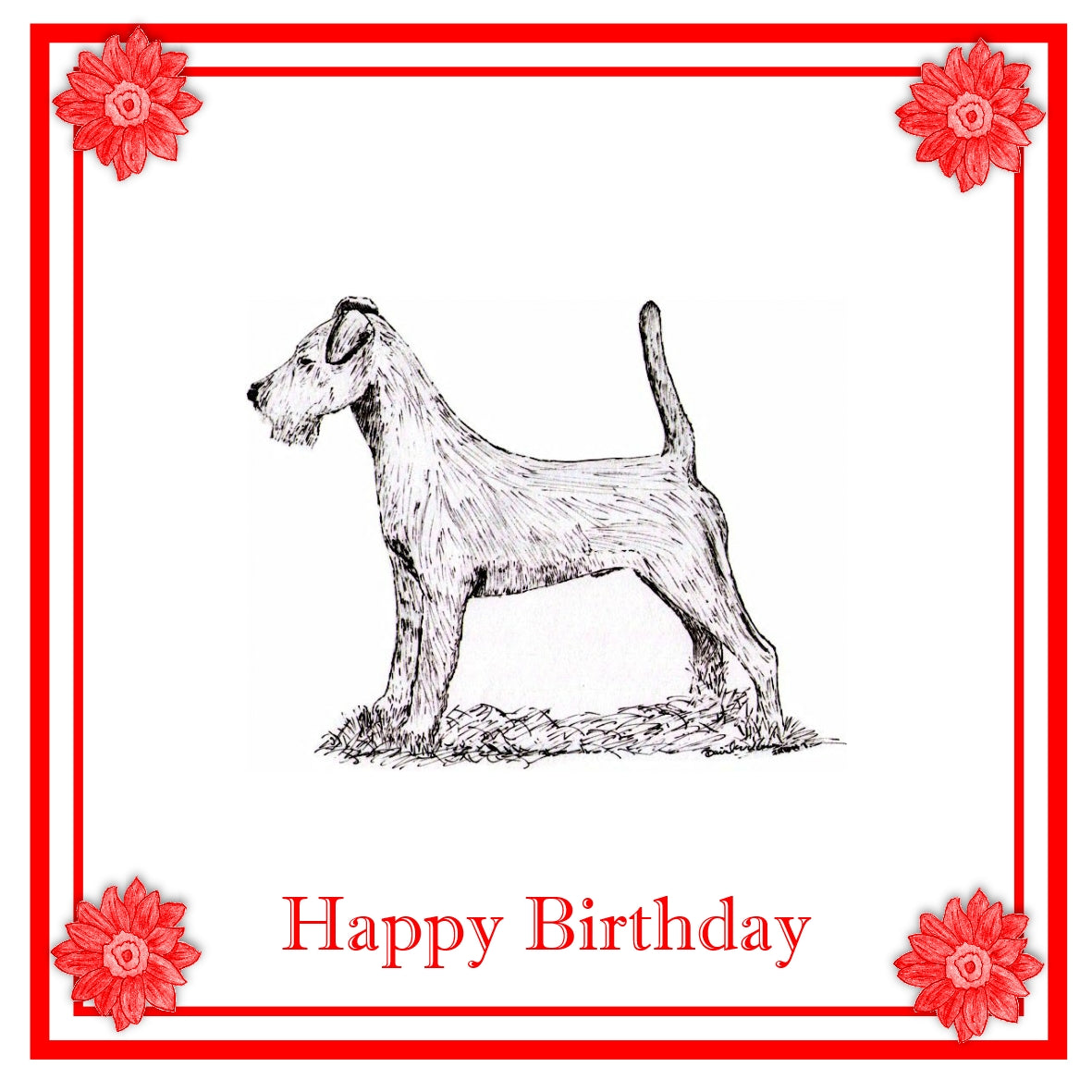 Irish Terrier Greeting Card Choice of 6 Designs BIRTHDAY, THINKING OF YOU, BLANK