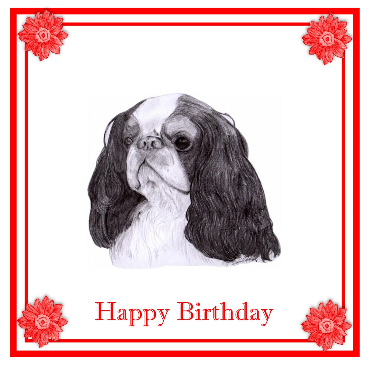 King Charles Spaniel Greeting Card Choice of 6 Designs BIRTHDAY, THINKING OF YOU, BLANK