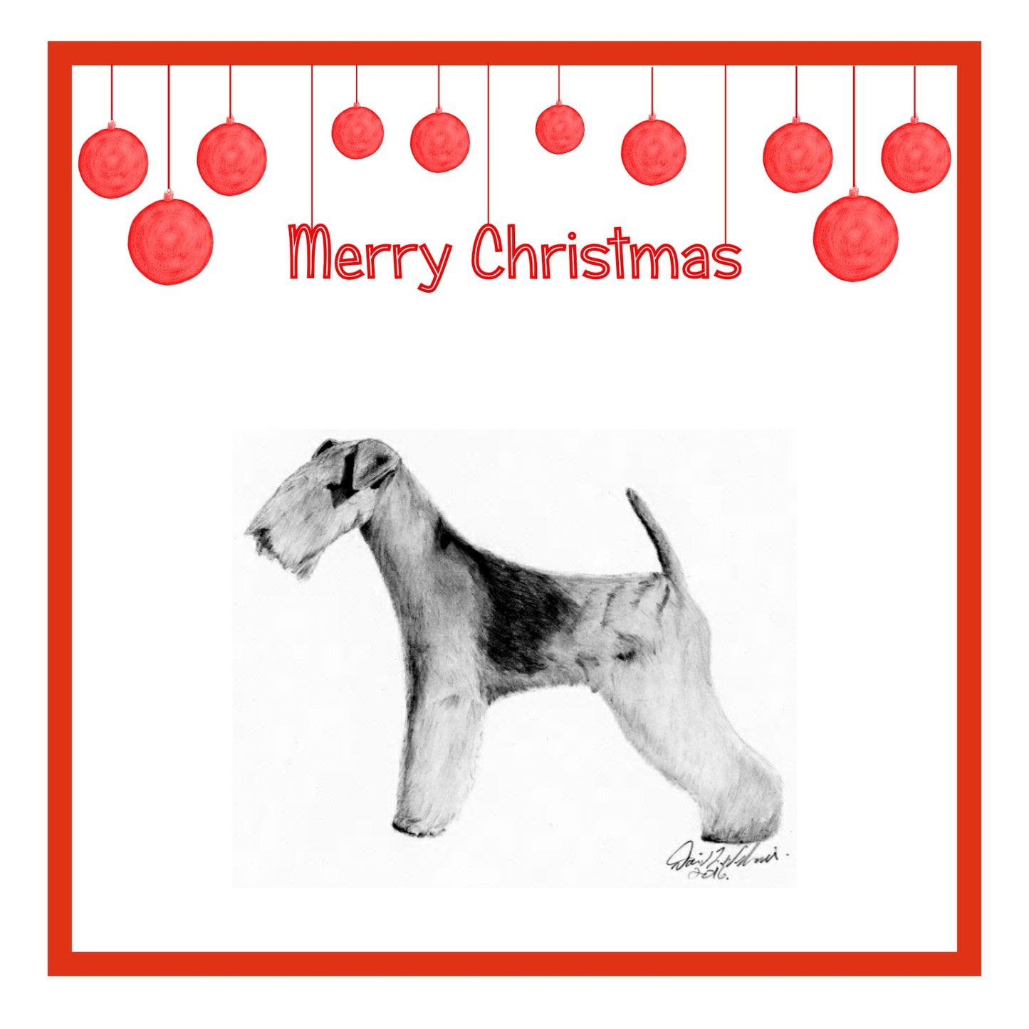 Lakeland Terrier Christmas Cards Pack of 6