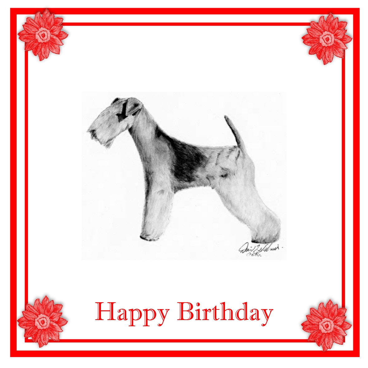 Lakeland Terrier Greeting Card Choice of 6 Designs BIRTHDAY, THINKING OF YOU, BLANK