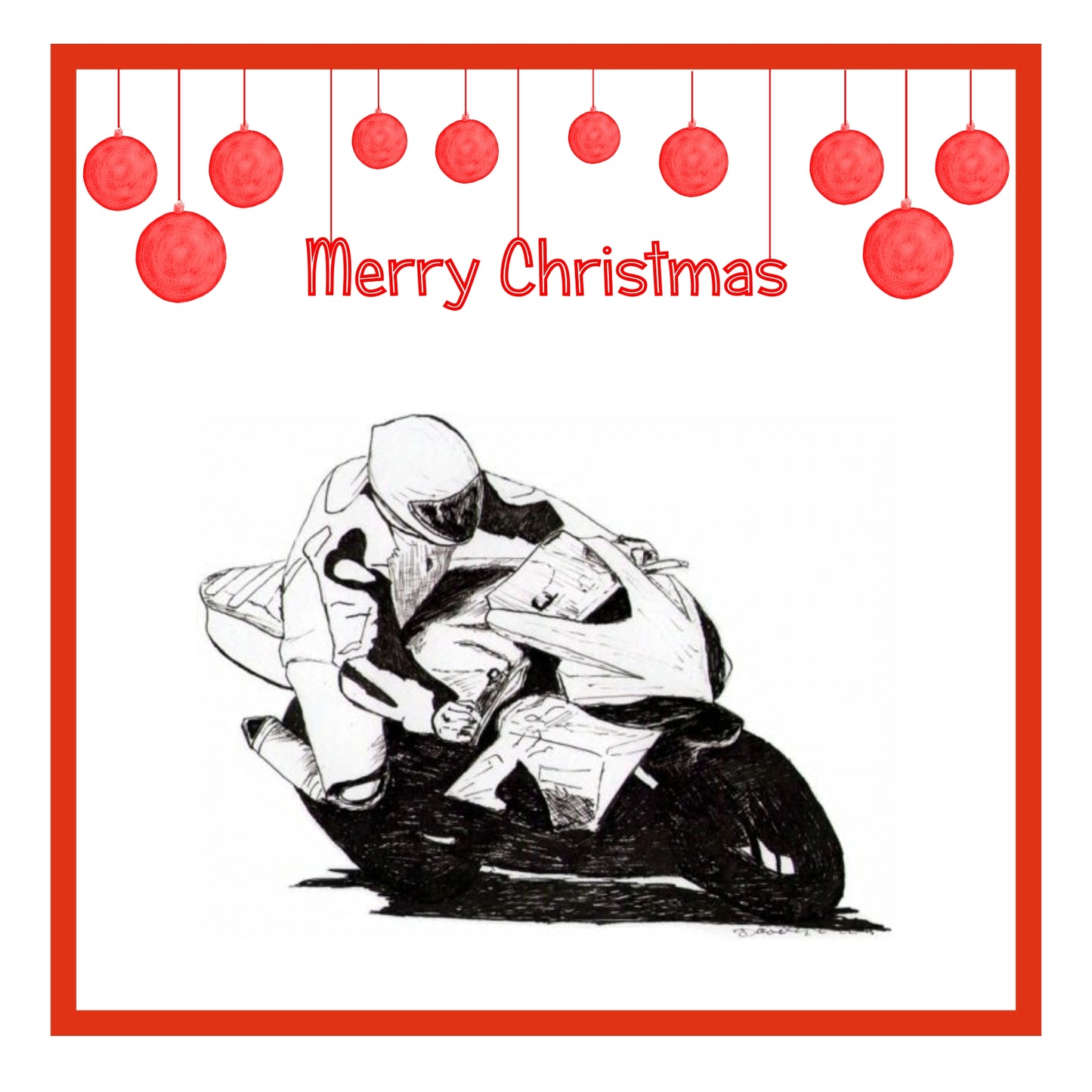 Motorbike Christmas Cards Pack of 6