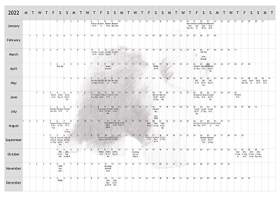 Old English Sheepdog OES Dog Show 2022 Year Planner A4