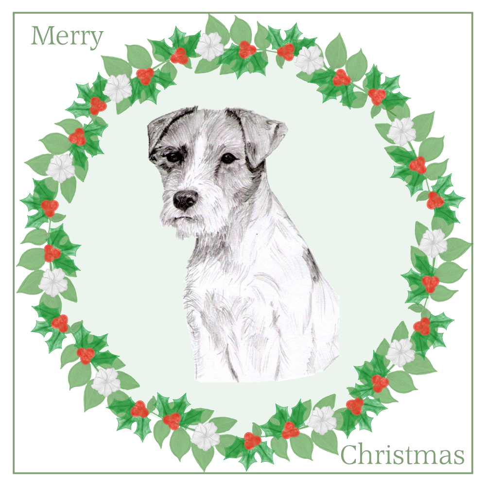 Parson Russell Terrier Christmas Card Choice of 3 Card Designs Single or Multi Pack