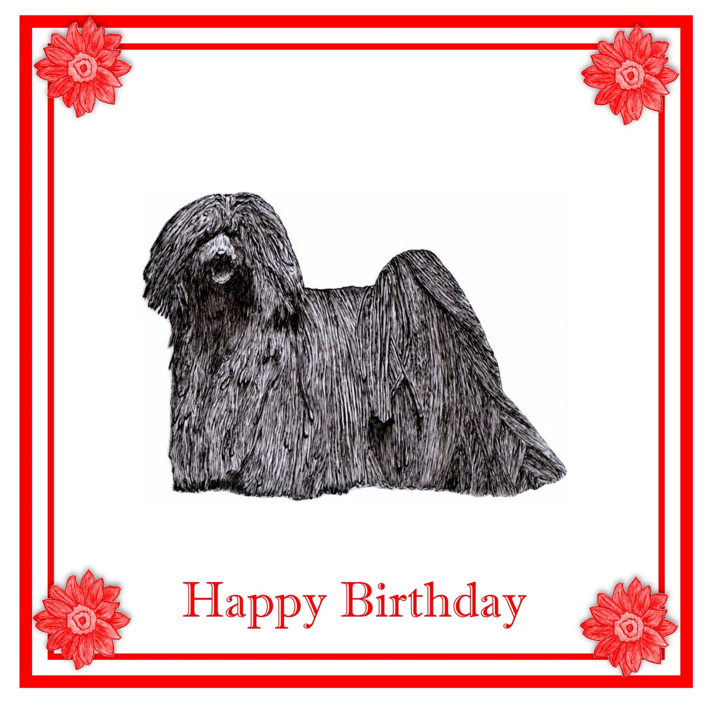 Hungarian Puli Greeting Card Choice of 6 Designs BIRTHDAY, THINKING OF YOU, BLANK