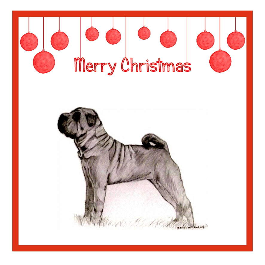 Shar Pei Christmas Cards Pack of 6
