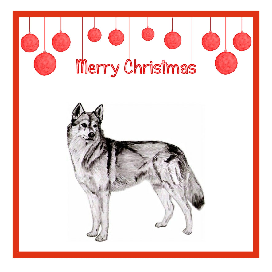 Siberian Husky Christmas Cards Pack of 6