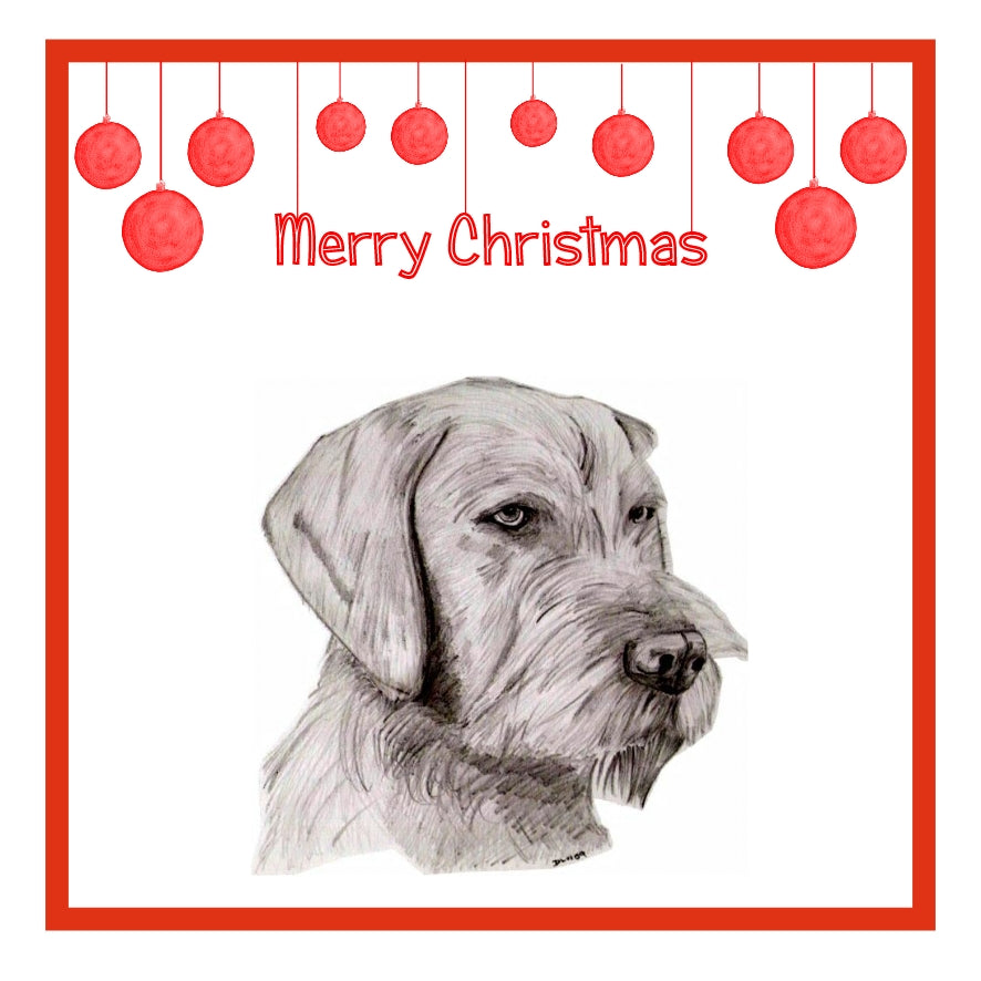 Hungarian W/H Vizsla Christmas Cards Pack of 6