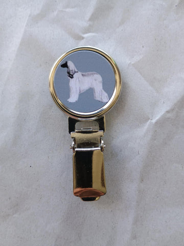 Afghan Hound Dog Show Ring Clip