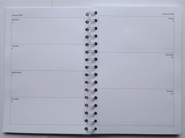 2026 Personalised Your own PHOTO Week Per View Diary: A4, A5 or A6, Dog Show, Normal or Appointment