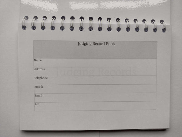 Afghan Hound Dog Show Judging Record Book