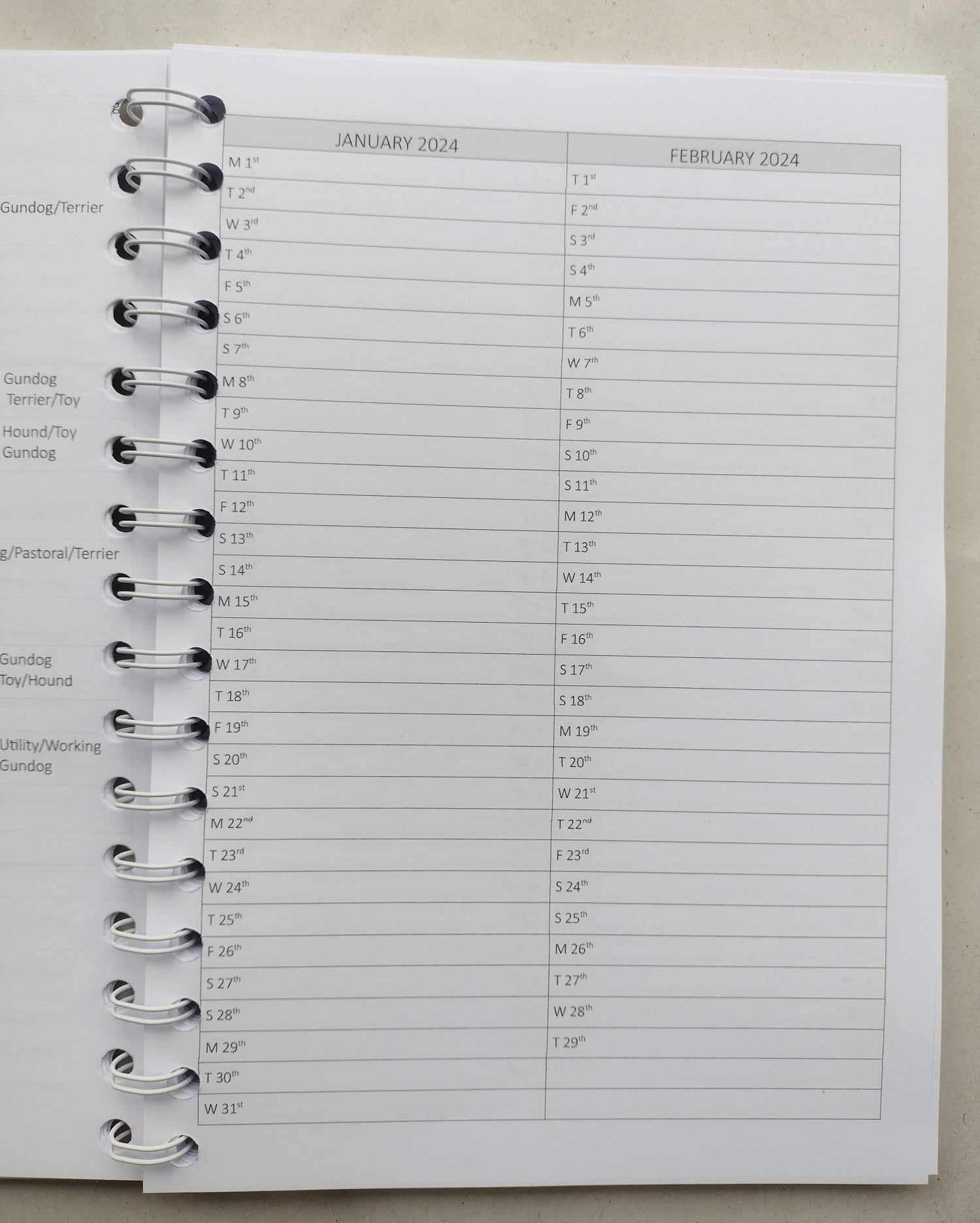Irish Terrier Dog Show Planner Book