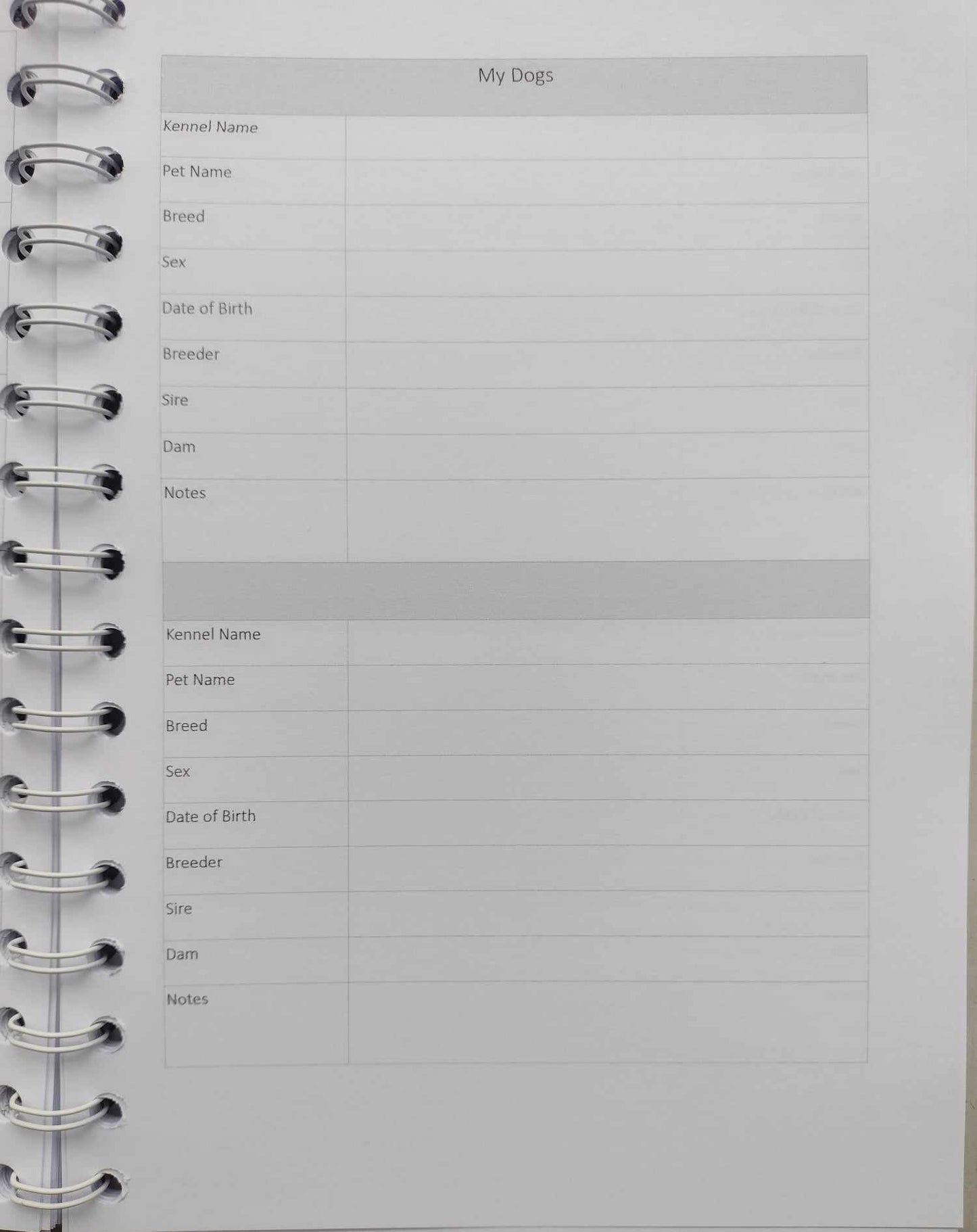 Yorkshire Terrier Dog Show Planner Book