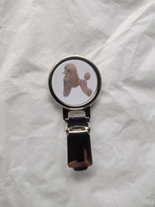 Brown Poodle Dog Show Ring Clip