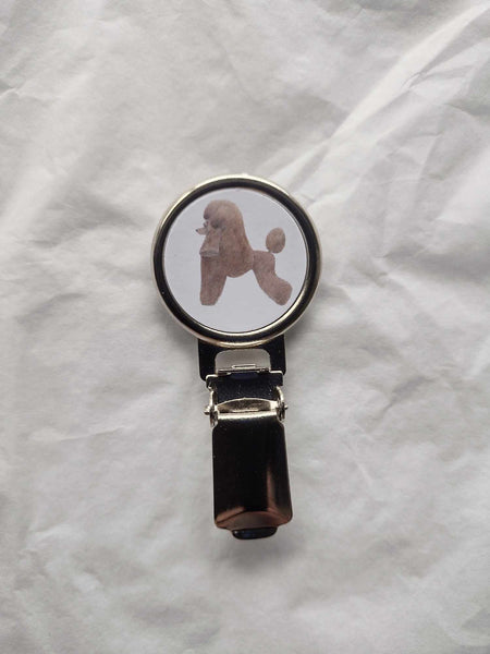 Brown Poodle Dog Show Ring Clip
