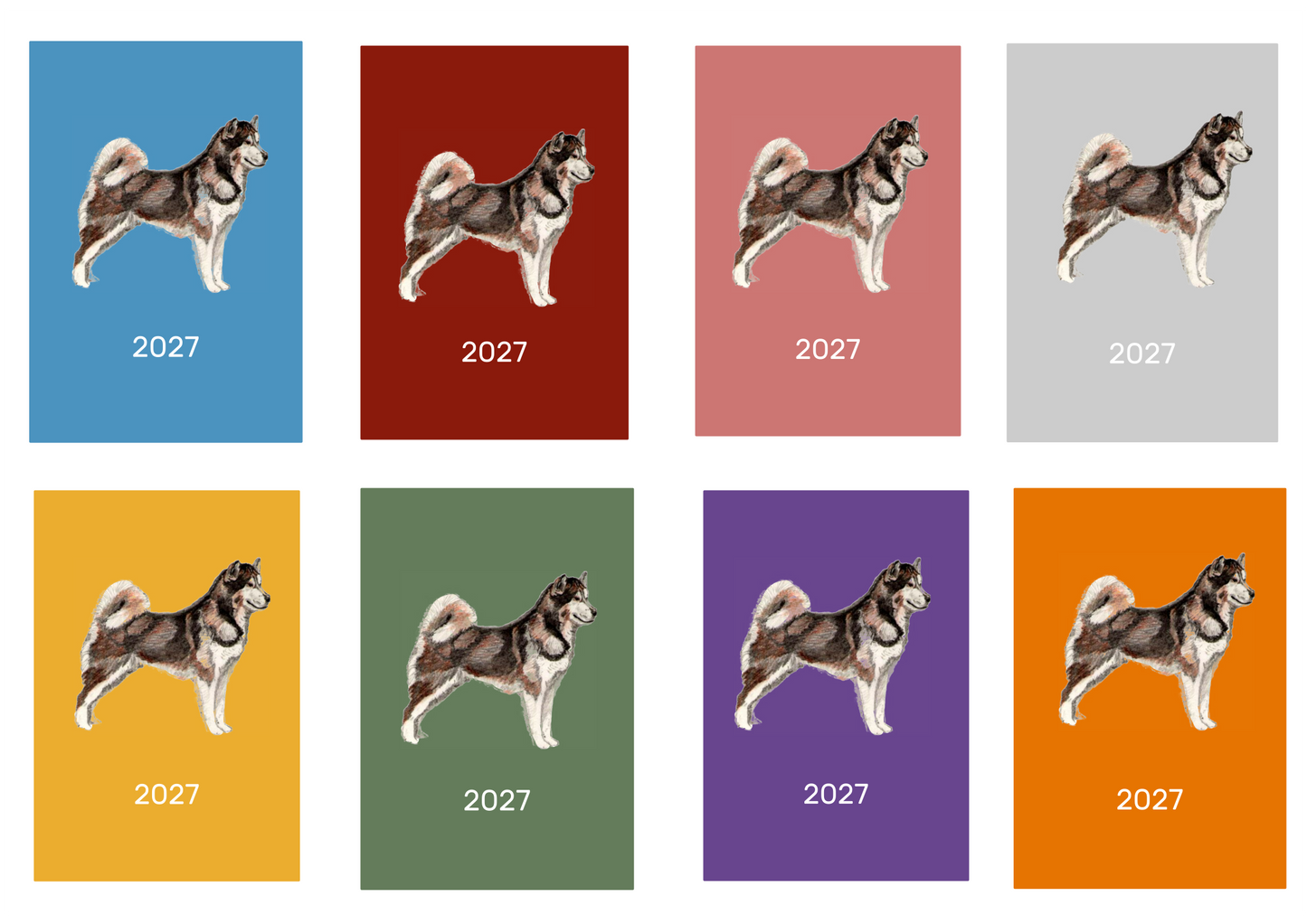 Alaskan Malamute Week Per View 2027 Diary: A4, A5 or A6, Dog Show, Normal or Appointment