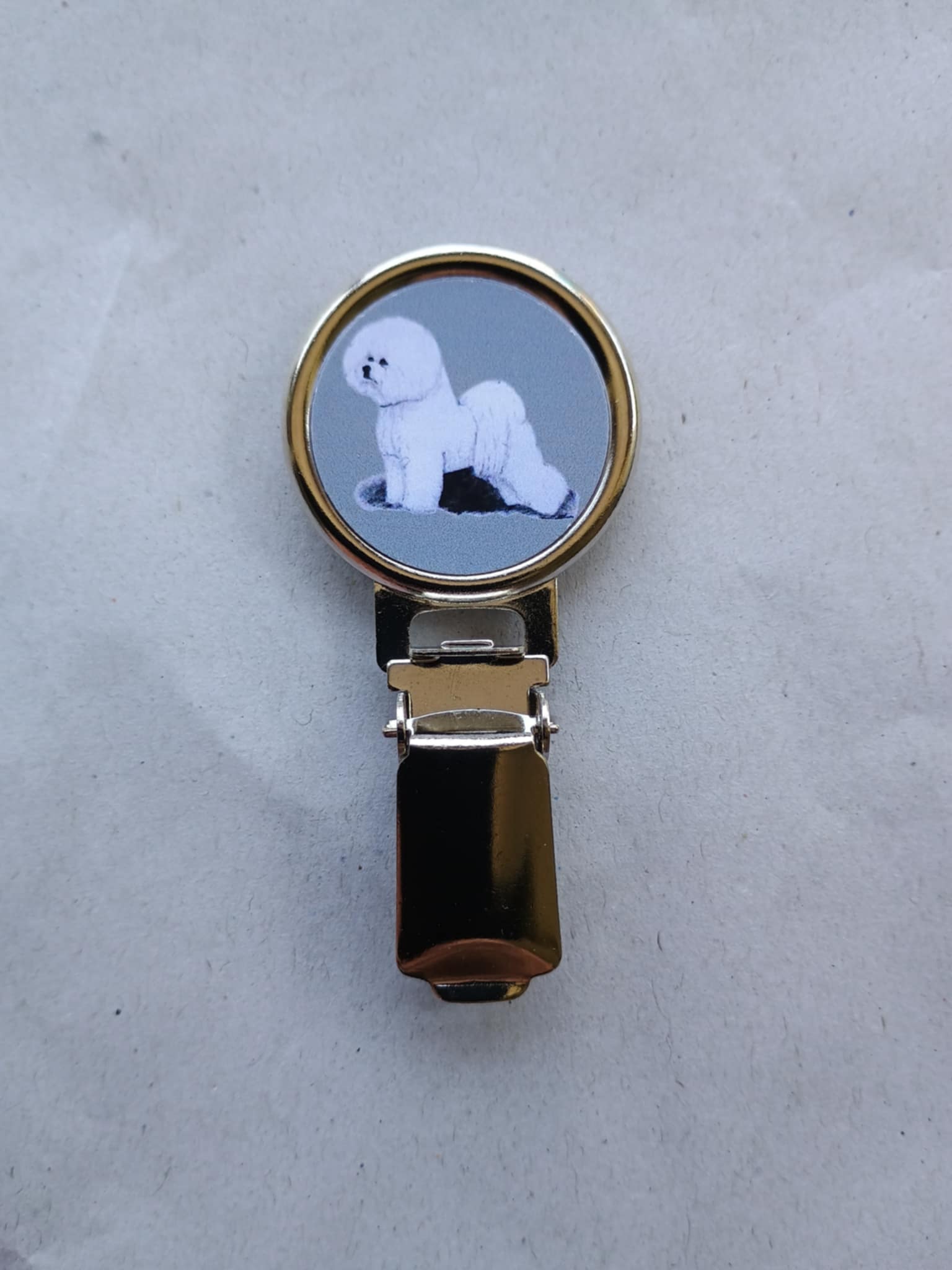 Bichon Frise Dog Show Ring Clip
