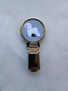 Bichon Frise Dog Show Ring Clip