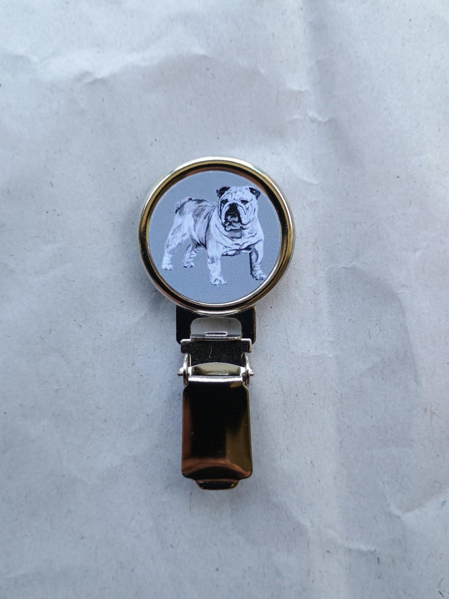 Bulldog Dog Show Ring Clip
