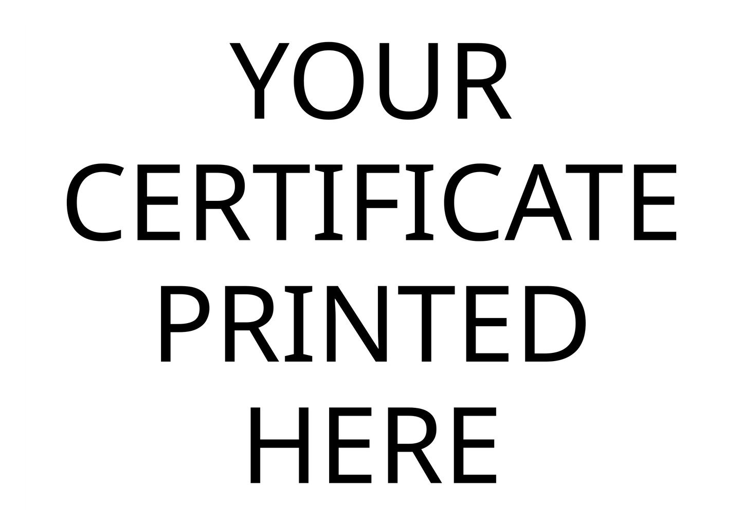 Certificate Print
