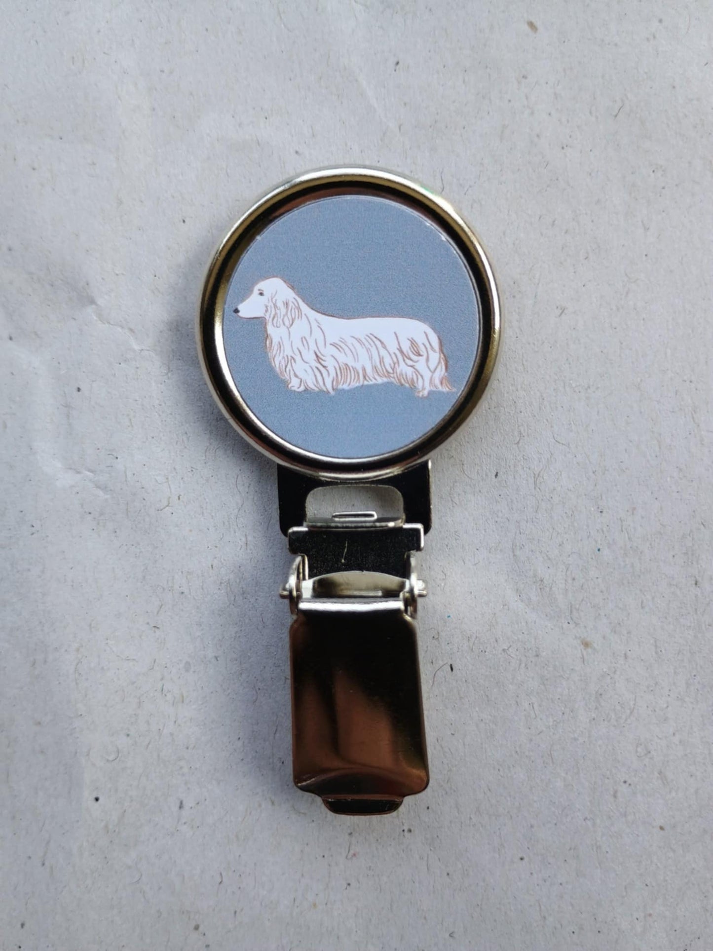 L/H Dachshund Dog Show Ring Clip