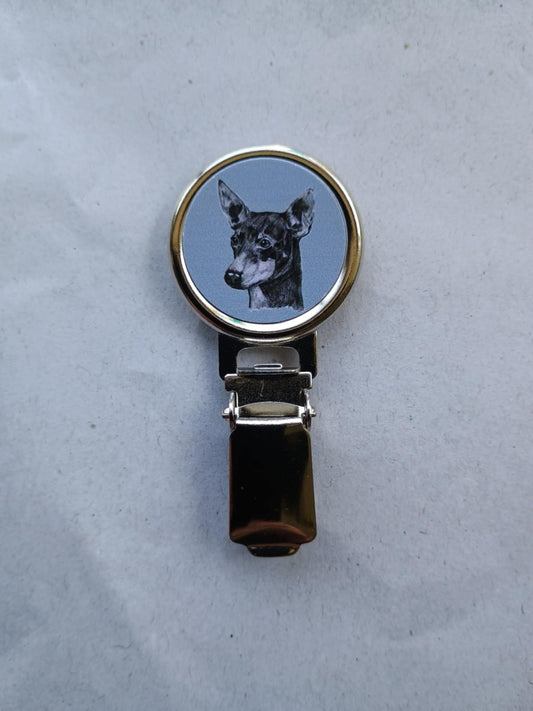English Toy Terrier Dog Show Ring Clip