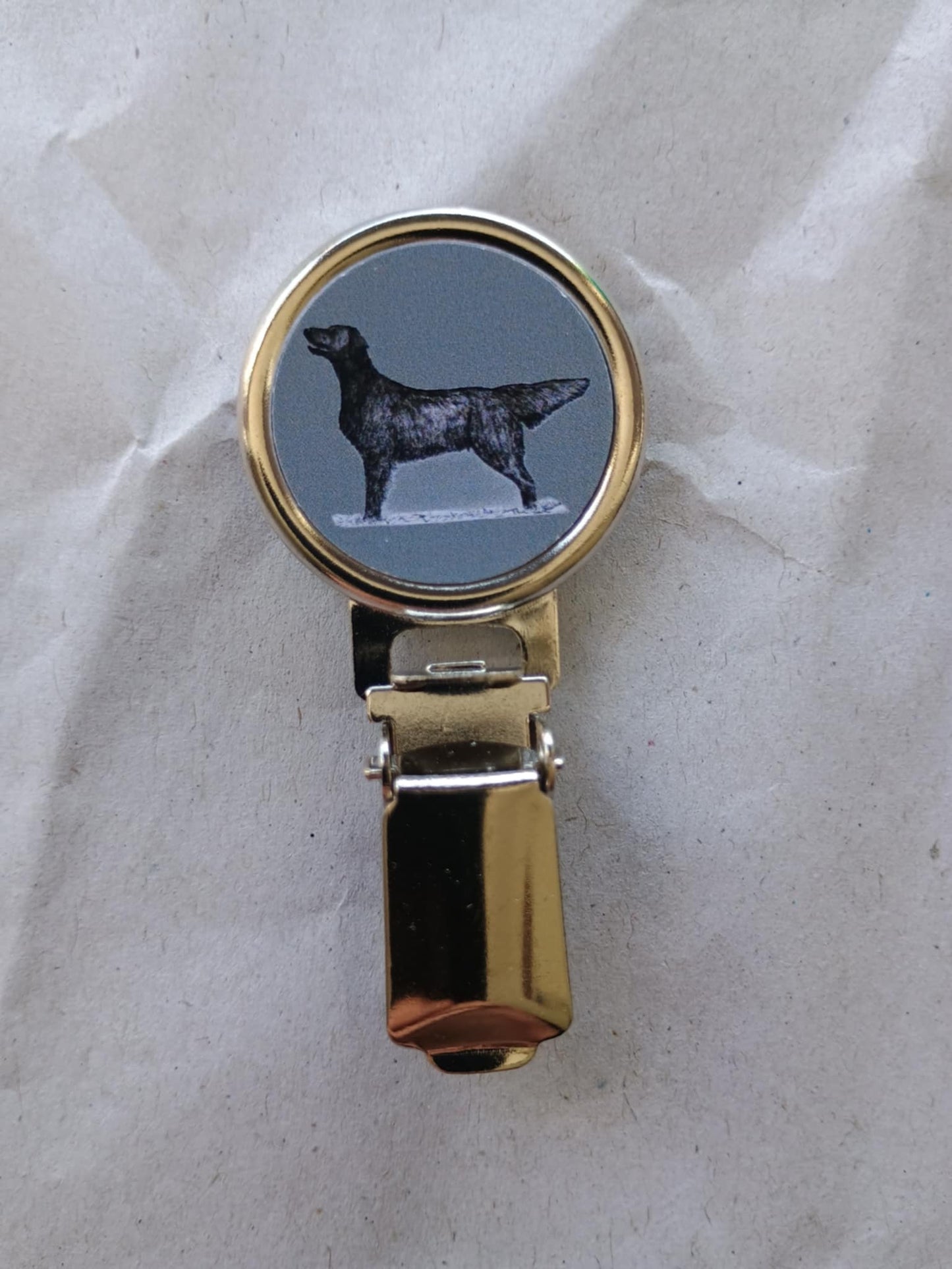 Flatcoat Retriever Dog Show Ring Clip