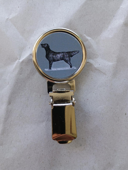 Flatcoat Retriever Dog Show Ring Clip