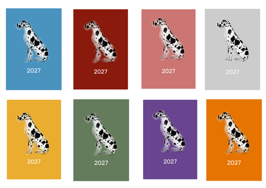 Harlequin Great Dane Week Per View 2027 Diary: A4, A5 or A6, Dog Show, Normal or Appointment