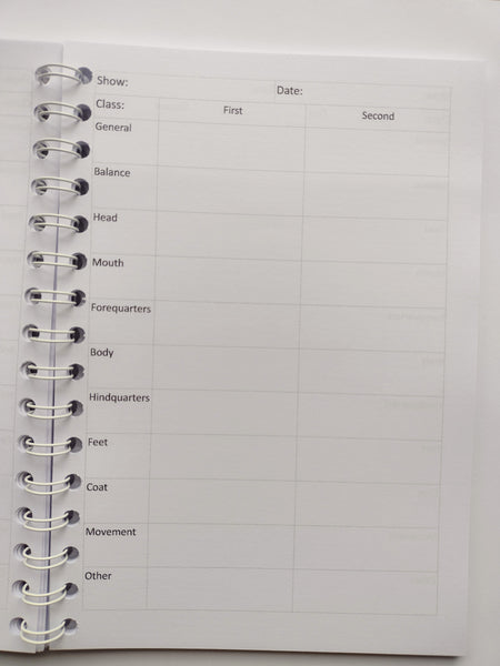 Schnauzer Dog Show Judging Critique Notes Book A5