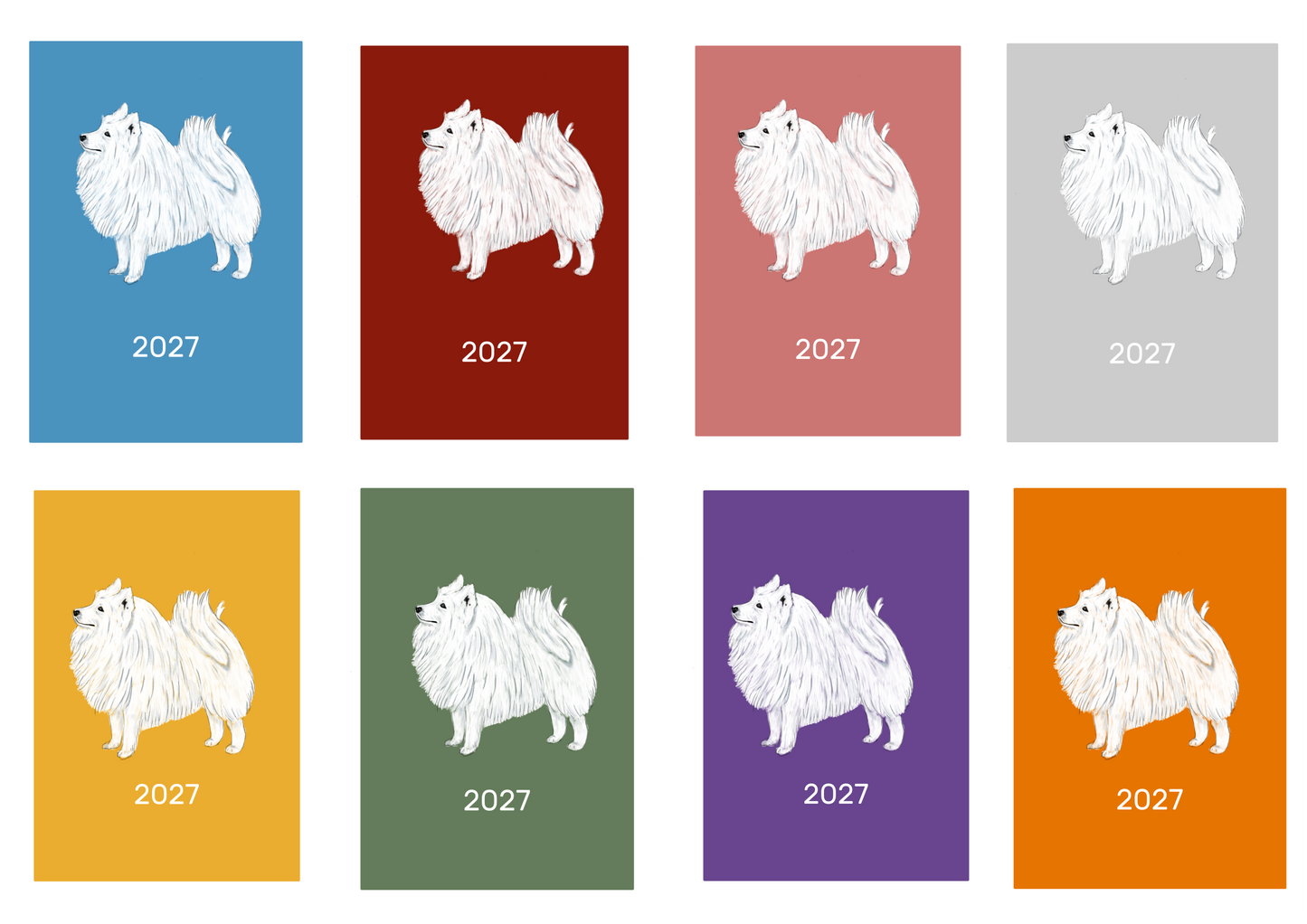 Japanese Spitz Week Per View 2027 Diary: A4, A5 or A6, Dog Show, Normal or Appointment