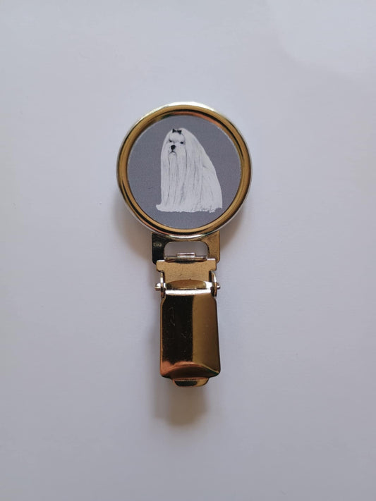 Maltese Dog Show Ring Clip