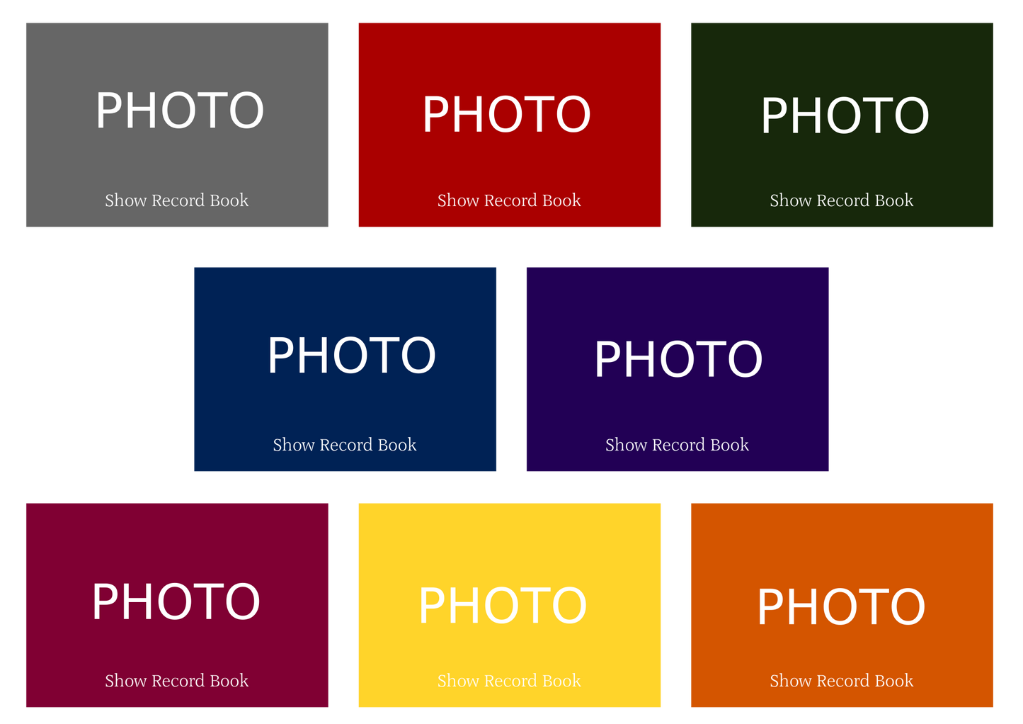 YOUR OWN PHOTO Dog Show Record Book