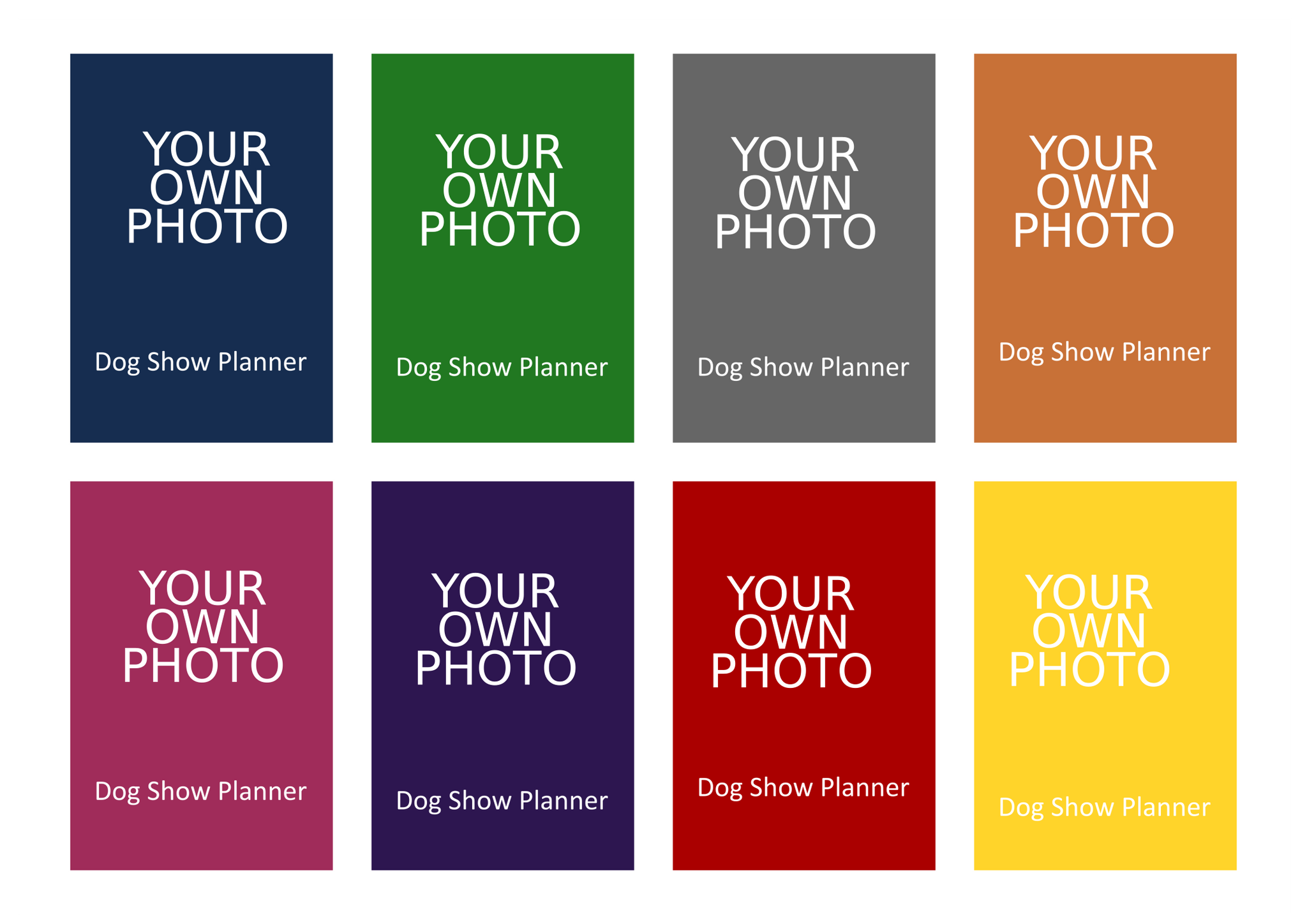 YOUR OWN PHOTO Dog Show Planner Book