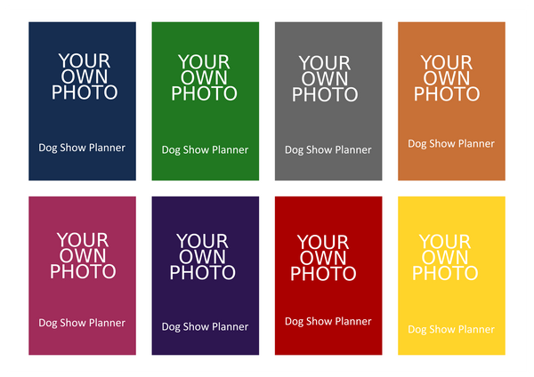 YOUR OWN PHOTO Dog Show Planner Book