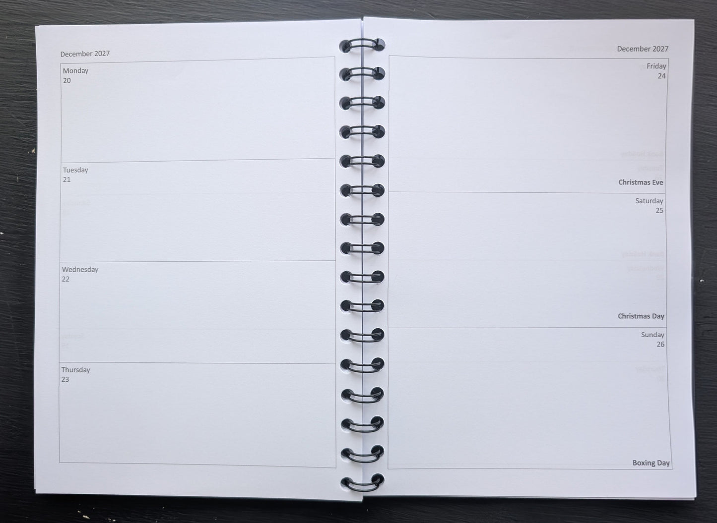 2027 Personalised Your own PHOTO Week Per View Diary: A4, A5 or A6, Dog Show, Normal or Appointment