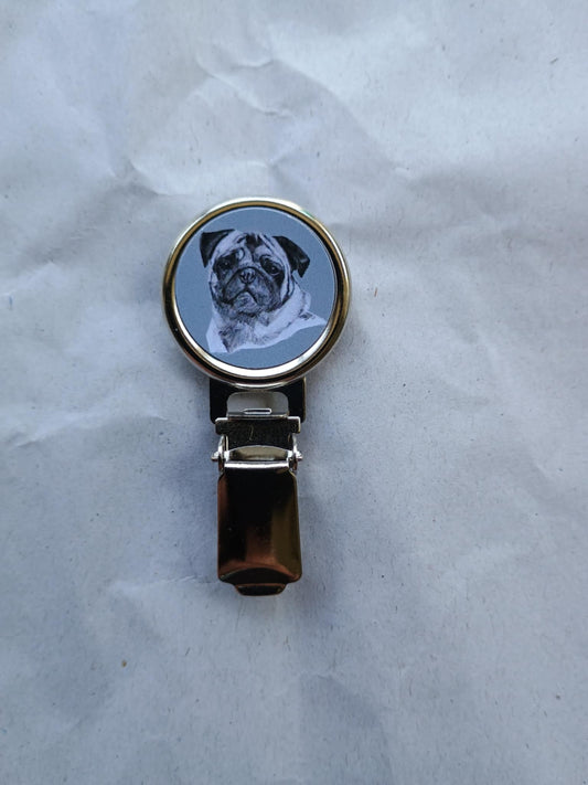Pug Dog Show Ring Clip