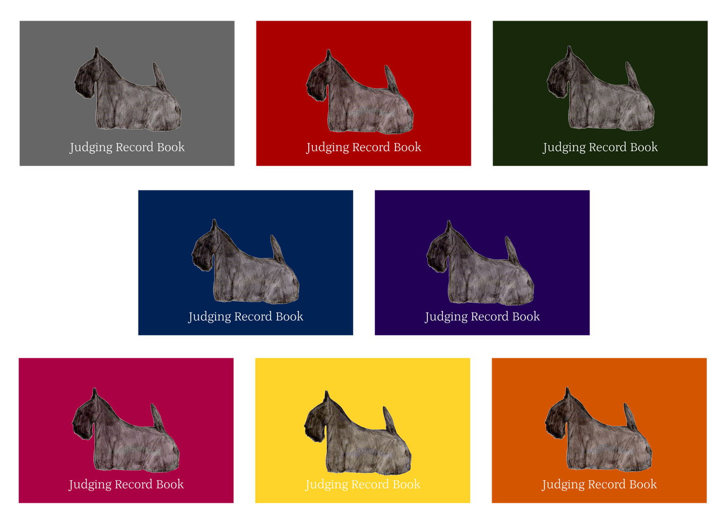 Scottish Terrier Dog Show Judging Record Book