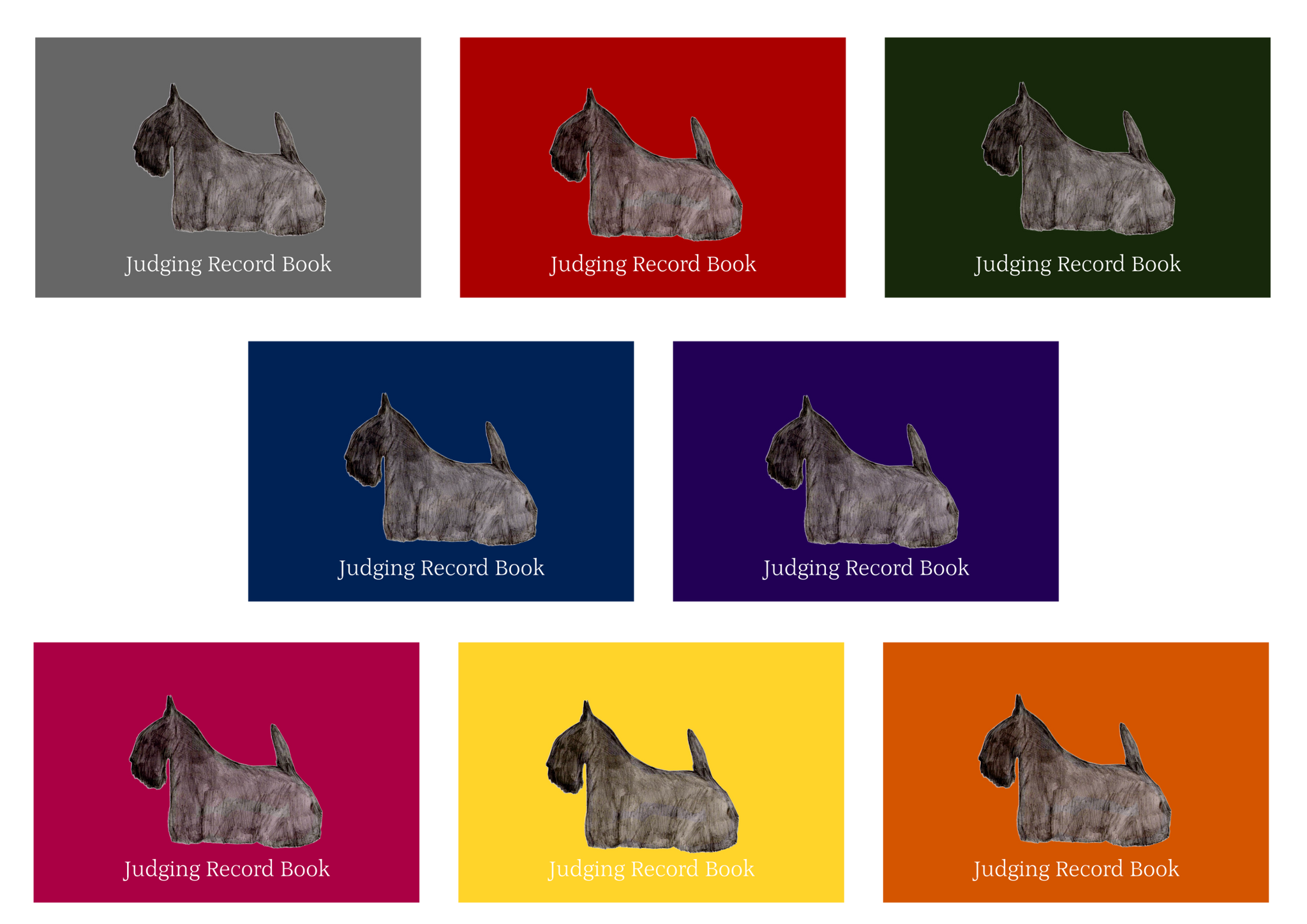 Scottish Terrier Dog Show Judging Record Book