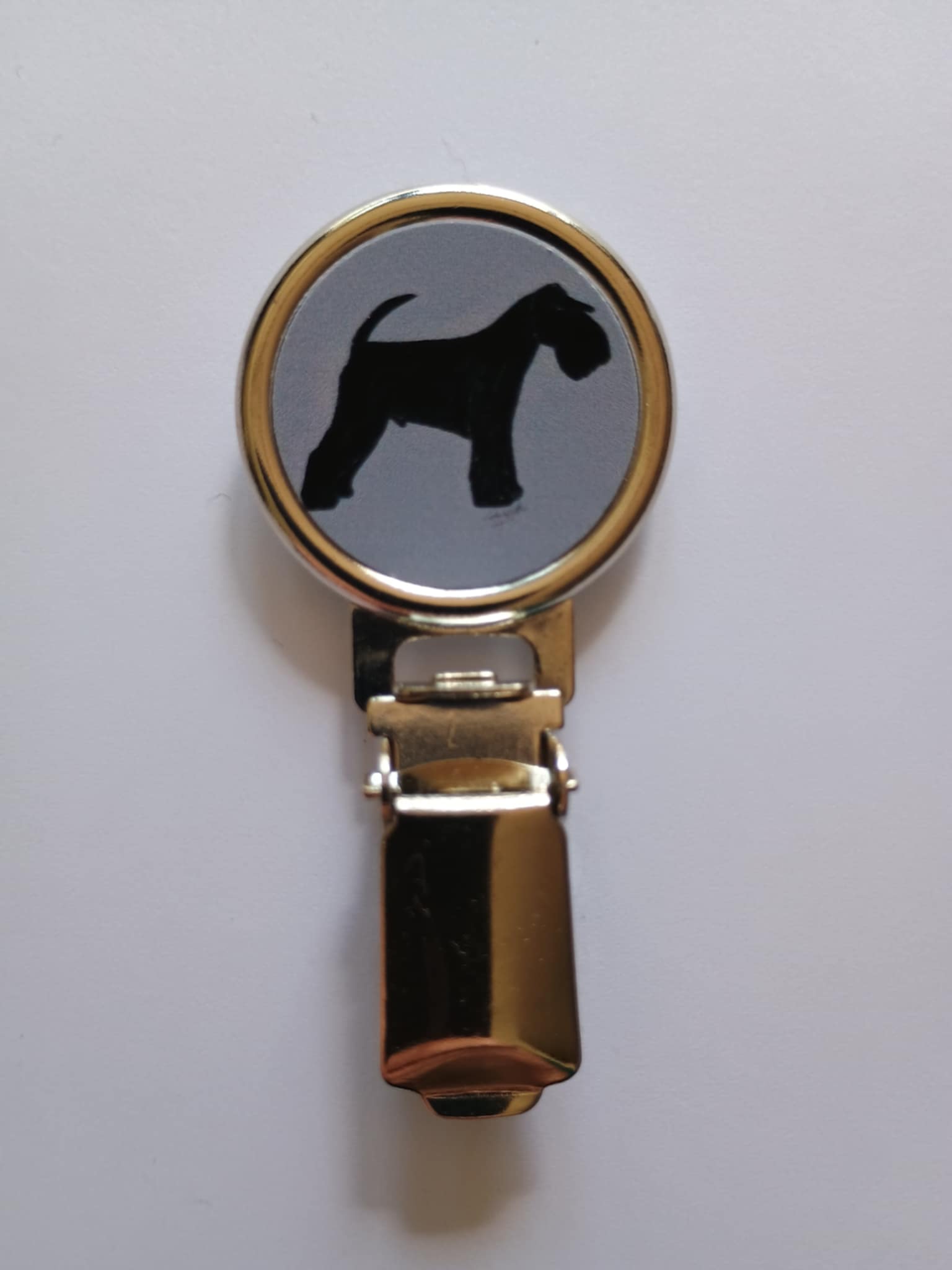 Black Schnauzer Dog Show Ring Clip