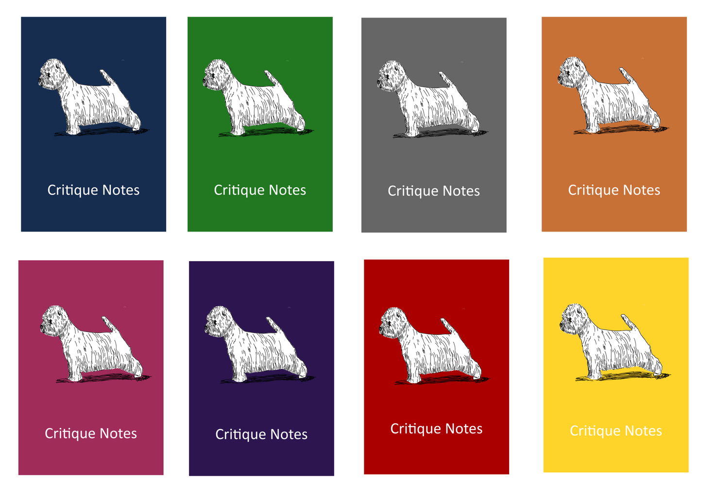 West Highland White Terrier Dog Show Judging Critique Notes Book A5
