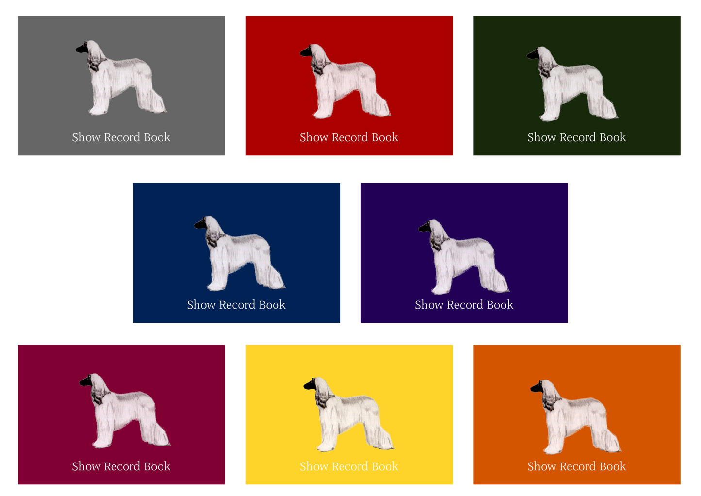 Afghan Hound Dog Show Record Book