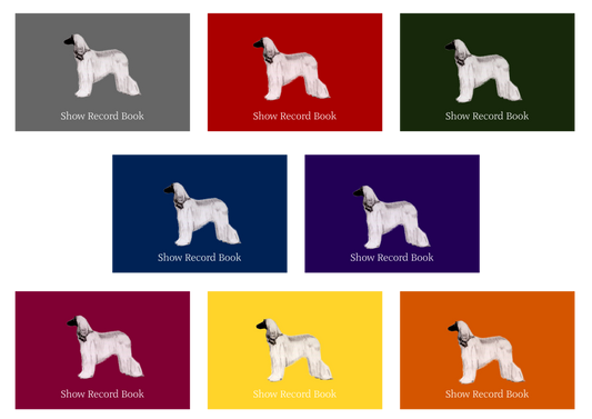 Afghan Hound Dog Show Record Book