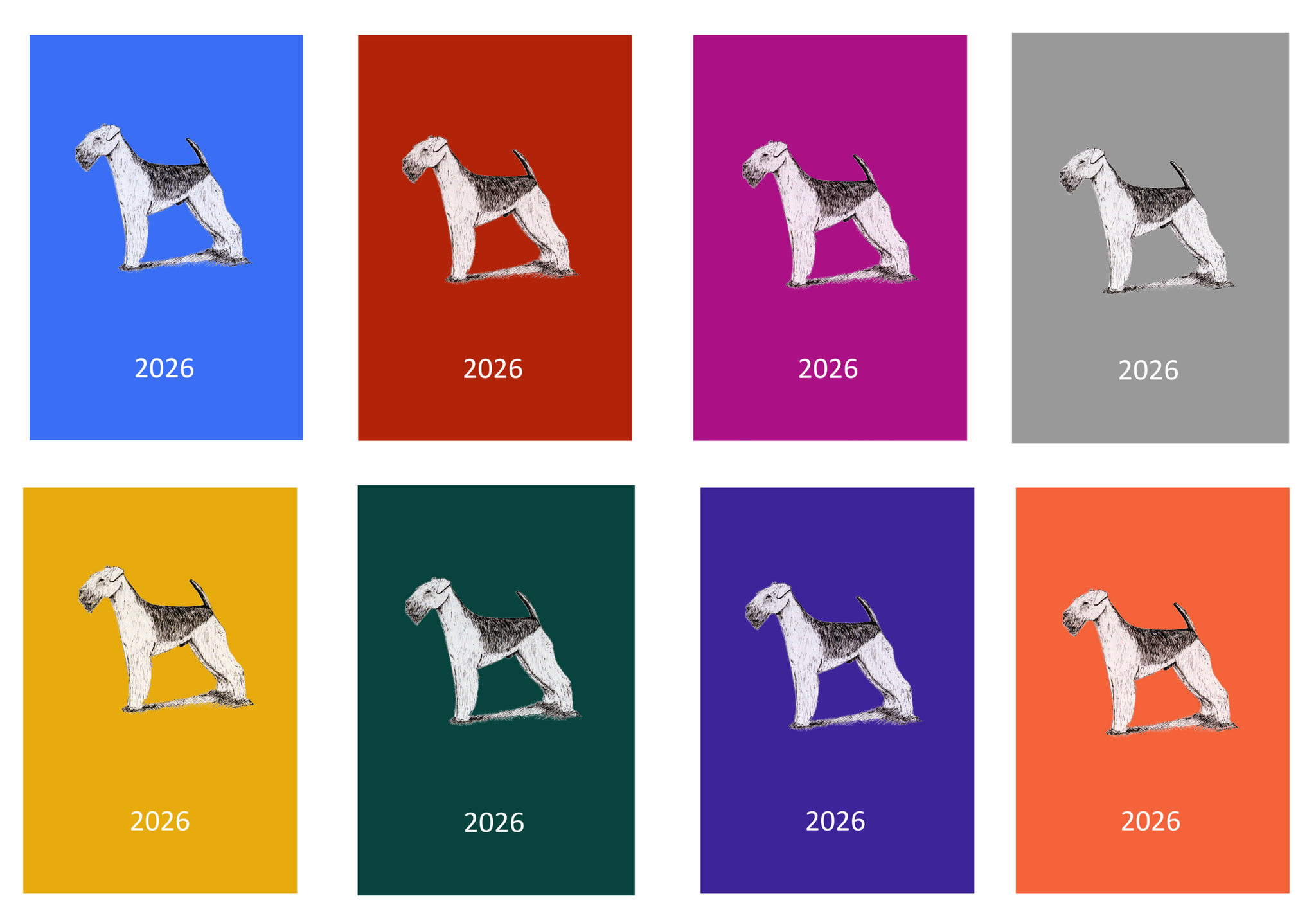 Airedale Terrier Week Per View 2026 Diary: A4, A5 or A6, Dog Show, Normal or Appointment
